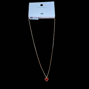 H&M Stylish Red Love Pendant Neck drop Chain accessory   Female - Image 2